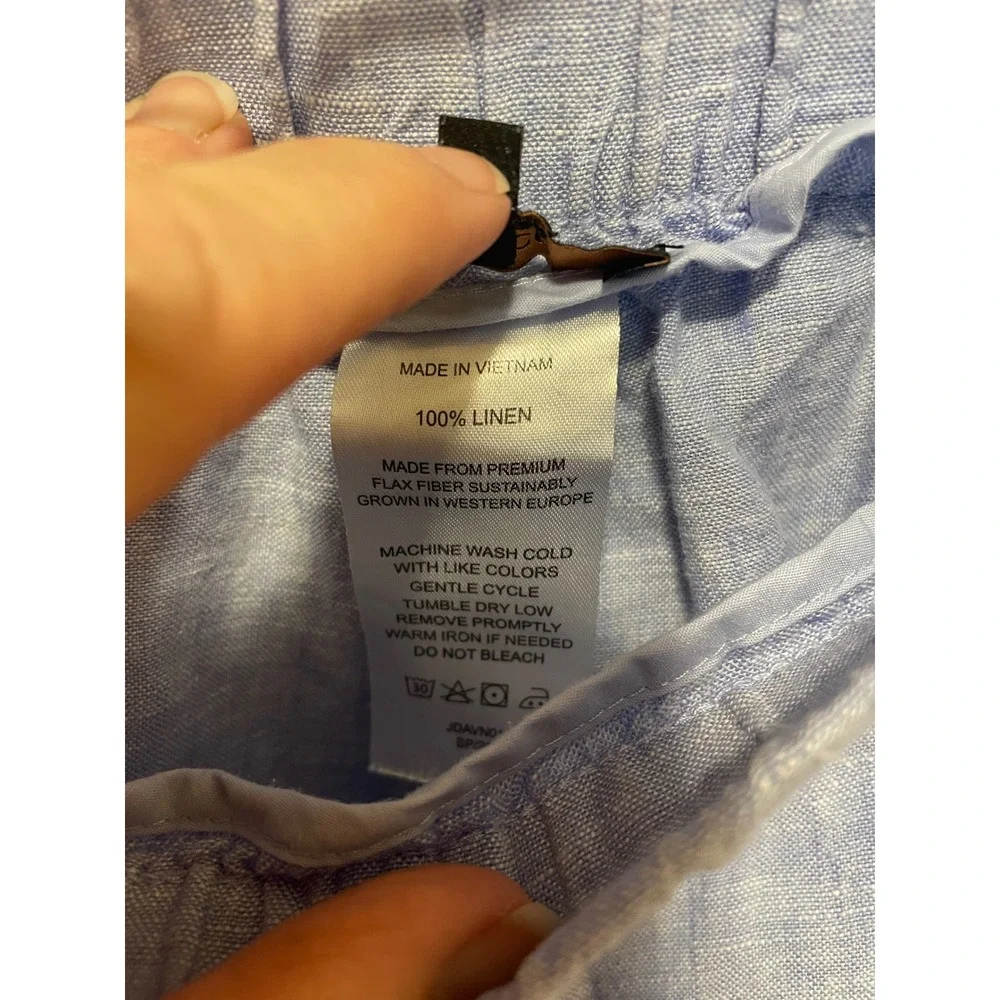 Quince Light Blue 100% European Linen Jogger Pants Womens Large JDAVN01 SP/25